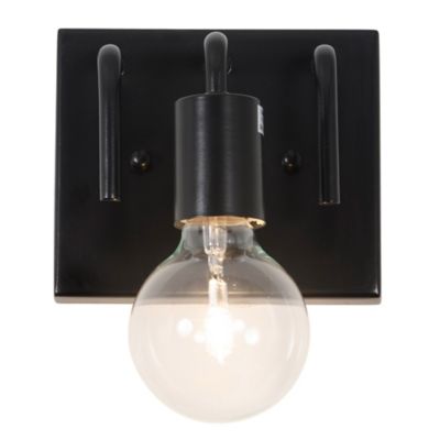 Varaluz Socket-To-Me 1-Light Wall Mount Bath Fixture in Black - Bed Bath & Beyond